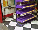 estanteria purpura checkered el piso